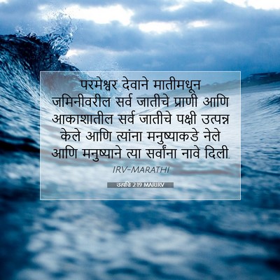 Picture 07 - उत्पत्ति 2:19 MARIRV - परमेश्वर देवाने - Bible Verse Picture