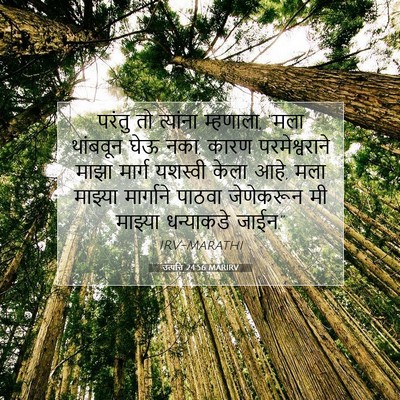 Picture 07 - उत्पत्ति 24:56 MARIRV - परंतु तो त्यांना - Bible Verse Picture