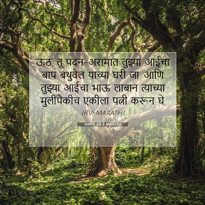 Picture 07 - उत्पत्ति 28:2 MARIRV - ऊठ, तू पदन-अरामात - Bible Verse Picture