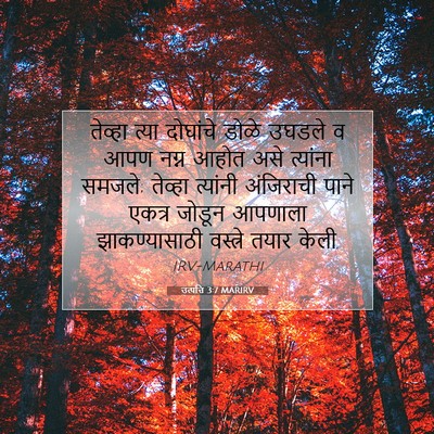 Picture 07 - उत्पत्ति 3:7 MARIRV - तेव्हा त्या - Bible Verse Picture