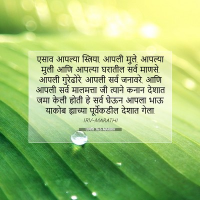 Picture 07 - उत्पत्ति 36:6 MARIRV - एसाव आपल्या - Bible Verse Picture