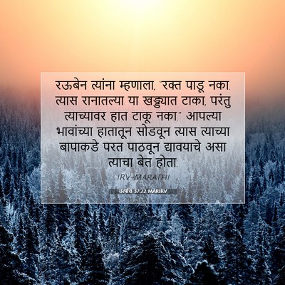 Picture 07 - उत्पत्ति 37:22 MARIRV - रऊबेन त्यांना - Bible Verse Picture