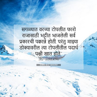 Picture 07 - उत्पत्ति 40:17 MARIRV - सगळ्यात वरच्या - Bible Verse Picture