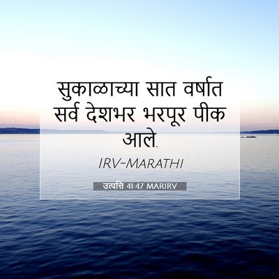 Picture 07 - उत्पत्ति 41:47 MARIRV - सुकाळाच्या सात - Bible Verse Picture