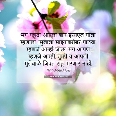 Picture 07 - उत्पत्ति 43:8 MARIRV - मग यहूदा आपला बाप - Bible Verse Picture