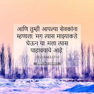 Picture 07 - उत्पत्ति 44:21 MARIRV - आणि तुम्ही आपल्या - Bible Verse Picture