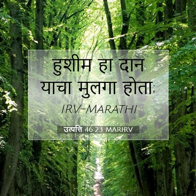 Picture 07 - उत्पत्ति 46:23 MARIRV - हुशीम हा दान याचा - Bible Verse Picture