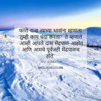 Picture 07 - उत्पत्ति 47:3 MARIRV - फारो राजा - Bible Verse Picture