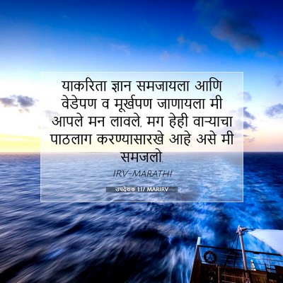 Picture 07 - उपदेशक 1:17 MARIRV - याकरिता ज्ञान - Bible Verse Picture