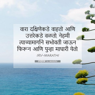 Picture 07 - उपदेशक 1:6 MARIRV - वारा दक्षिणेकडे - Bible Verse Picture