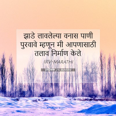 Picture 07 - उपदेशक 2:6 MARIRV - झाडे लावलेल्या - Bible Verse Picture