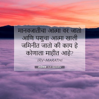 Picture 07 - उपदेशक 3:21 MARIRV - मानवजातीचा आत्मा - Bible Verse Picture