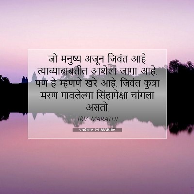 Picture 07 - उपदेशक 9:4 MARIRV - जो मनुष्य अजून - Bible Verse Picture