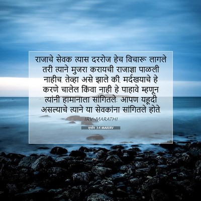 Picture 07 - एस्तेर 3:4 MARIRV - राजाचे सेवक त्यास - Bible Verse Picture