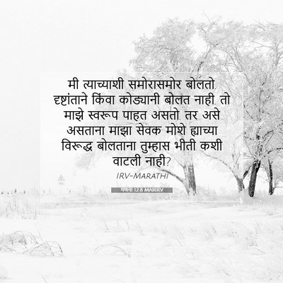 Picture 07 - गणना 12:8 MARIRV - मी त्याच्याशी - Bible Verse Picture
