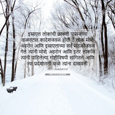 Picture 07 - गणना 13:26 MARIRV - इस्राएल लोकांची - Bible Verse Picture