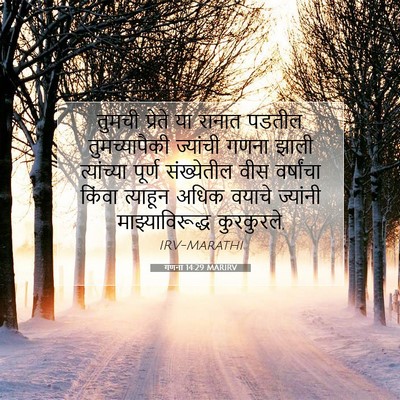 Picture 07 - गणना 14:29 MARIRV - तुमची प्रेते या - Bible Verse Picture