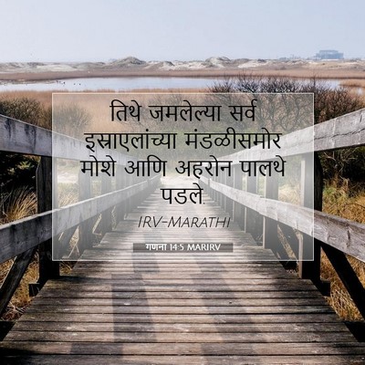Picture 07 - गणना 14:5 MARIRV - तिथे जमलेल्या - Bible Verse Picture