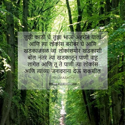 Picture 07 - गणना 20:8 MARIRV - तुझी काठी घे. तुझा - Bible Verse Picture