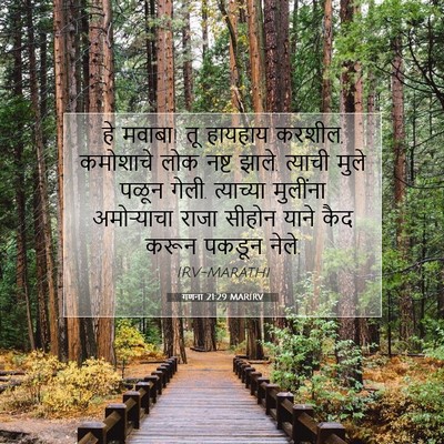 Picture 07 - गणना 21:29 MARIRV - हे मवाबा! तू हायहाय - Bible Verse Picture