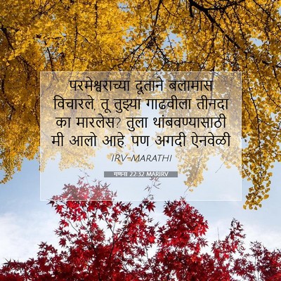 Picture 07 - गणना 22:32 MARIRV - परमेश्वराच्या - Bible Verse Picture