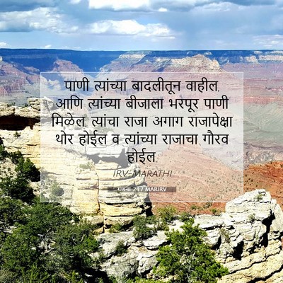 Picture 07 - गणना 24:7 MARIRV - पाणी त्यांच्या - Bible Verse Picture
