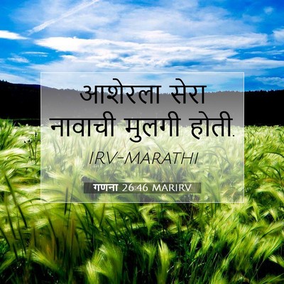 Picture 07 - गणना 26:46 MARIRV - आशेरला सेरा - Bible Verse Picture