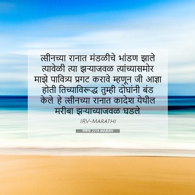 Picture 07 - गणना 27:14 MARIRV - त्सीनच्या रानात - Bible Verse Picture