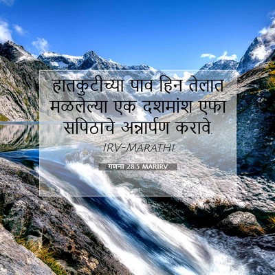 Picture 07 - गणना 28:5 MARIRV - हातकुटीच्या पाव - Bible Verse Picture
