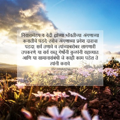 Picture 07 - गणना 4:26 MARIRV - निवासमंडप व वेदी - Bible Verse Picture