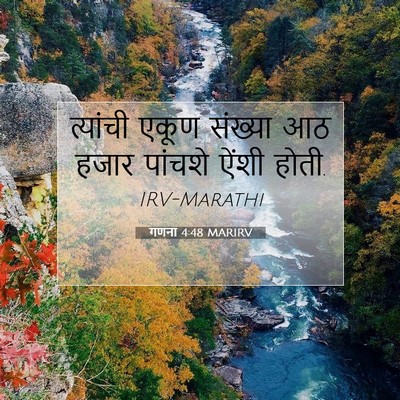 Picture 07 - गणना 4:48 MARIRV - त्यांची एकूण - Bible Verse Picture