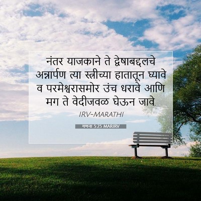 Picture 07 - गणना 5:25 MARIRV - नंतर याजकाने ते - Bible Verse Picture