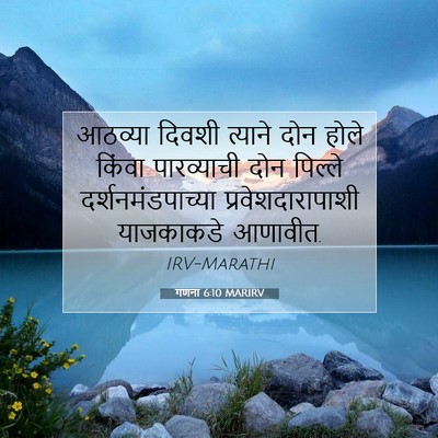 Picture 07 - गणना 6:10 MARIRV - आठव्या दिवशी - Bible Verse Picture