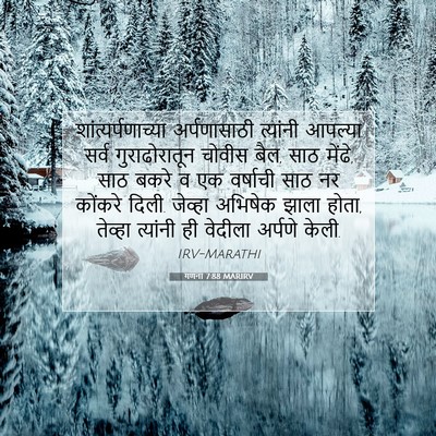Picture 07 - गणना 7:88 MARIRV - शांत्यर्पणाच्या - Bible Verse Picture