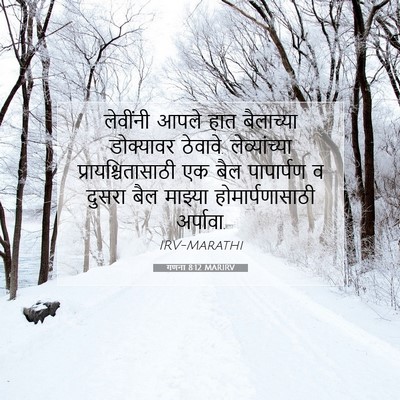Picture 07 - गणना 8:12 MARIRV - लेवींनी आपले हात - Bible Verse Picture
