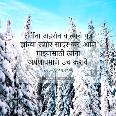 Picture 07 - गणना 8:13 MARIRV - लेवींना अहरोन व - Bible Verse Picture
