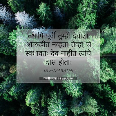 Picture 07 - गलतीकरांस 4:8 MARIRV - तथापि पूर्वी - Bible Verse Picture