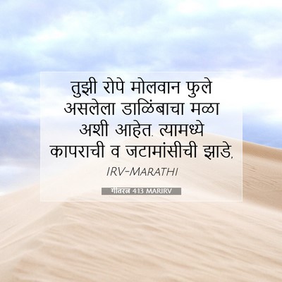 Picture 07 - गीतरत्न 4:13 MARIRV - तुझी रोपे मोलवान - Bible Verse Picture