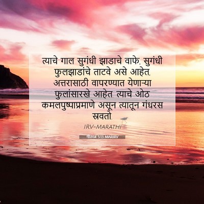 Picture 07 - गीतरत्न 5:13 MARIRV - त्याचे गाल सुगंधी - Bible Verse Picture