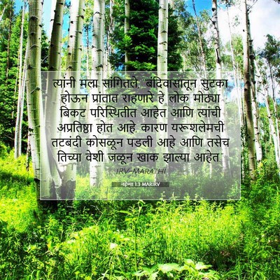 Picture 07 - नहेम्या 1:3 MARIRV - त्यांनी मला - Bible Verse Picture