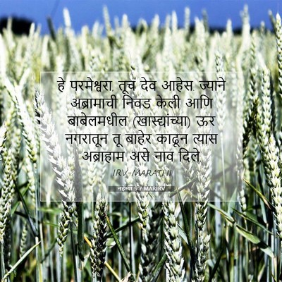 Picture 07 - नहेम्या 9:7 MARIRV - हे परमेश्वरा, तूच - Bible Verse Picture