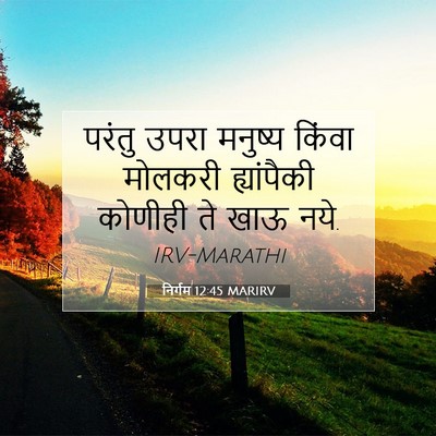 Picture 07 - निर्गम 12:45 MARIRV - परंतु उपरा मनुष्य - Bible Verse Picture