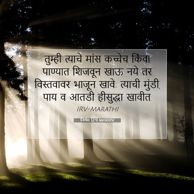 Picture 07 - निर्गम 12:9 MARIRV - तुम्ही त्याचे - Bible Verse Picture