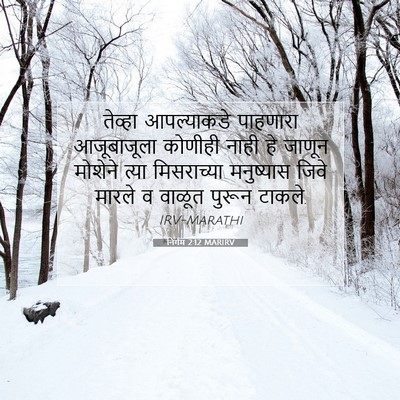 Picture 07 - निर्गम 2:12 MARIRV - तेव्हा आपल्याकडे - Bible Verse Picture