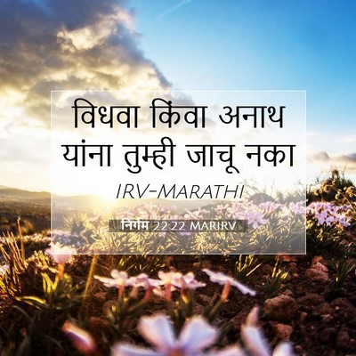Picture 07 - निर्गम 22:22 MARIRV - विधवा किंवा अनाथ - Bible Verse Picture