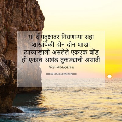 Picture 07 - निर्गम 25:35 MARIRV - या दीपवृक्षावर - Bible Verse Picture