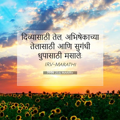 Picture 07 - निर्गम 25:6 MARIRV - दिव्यासाठी तेल, - Bible Verse Picture