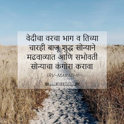 Picture 07 - निर्गम 30:3 MARIRV - वेदीचा वरचा भाग व - Bible Verse Picture