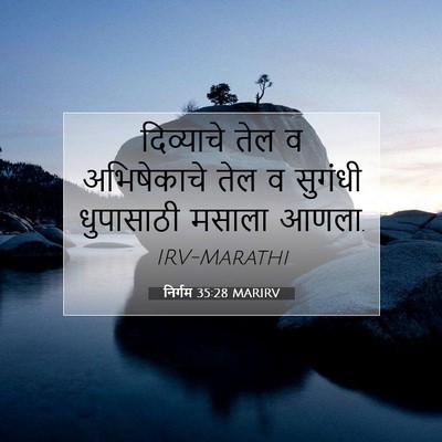 Picture 07 - निर्गम 35:28 MARIRV - दिव्याचे तेल व - Bible Verse Picture