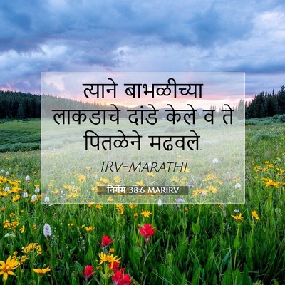 Picture 07 - निर्गम 38:6 MARIRV - त्याने बाभळीच्या - Bible Verse Picture
